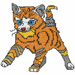 Cats Embroidery Design 9